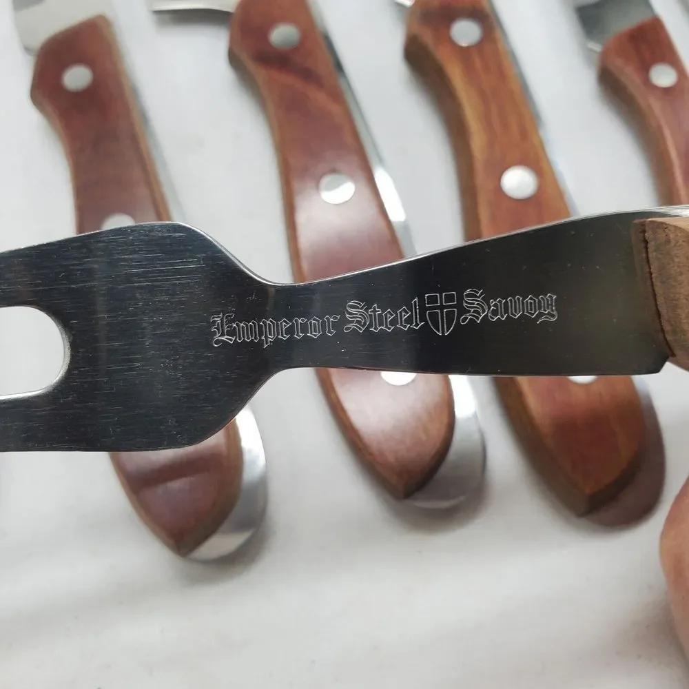 Vintage Emperor Steel Knife Set Lot 7 Made Japan Household‎ Stainless MCM Knives